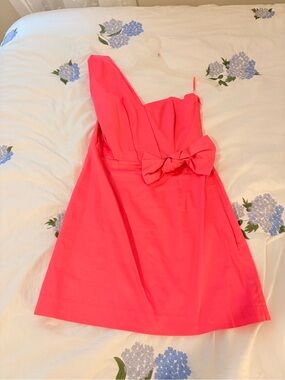French Connection one shoulder bow dress